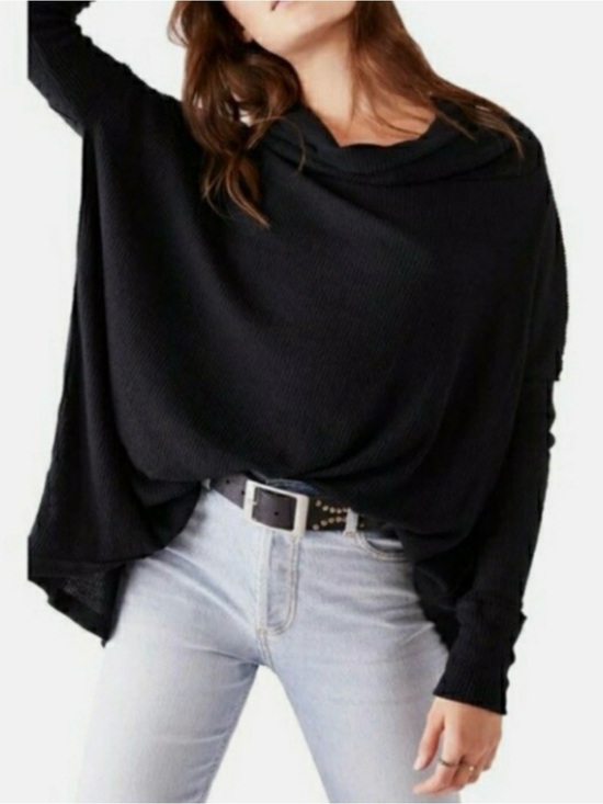 Free People Sweaters - Free People | Juicy Black Cowl Neck Sweater